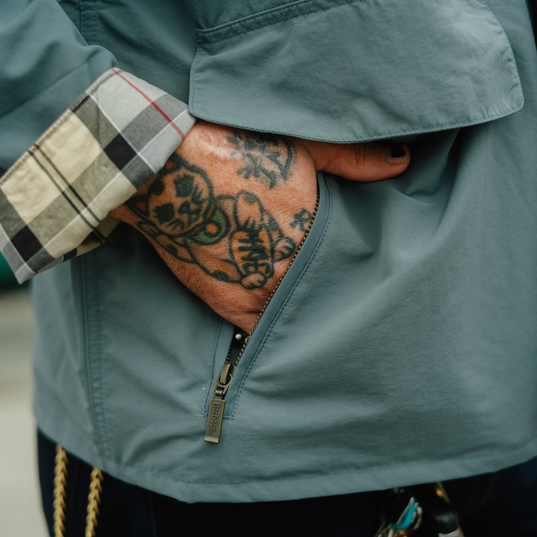 Barbour Icons Spey Jacket Blue Stone FINAL SALE