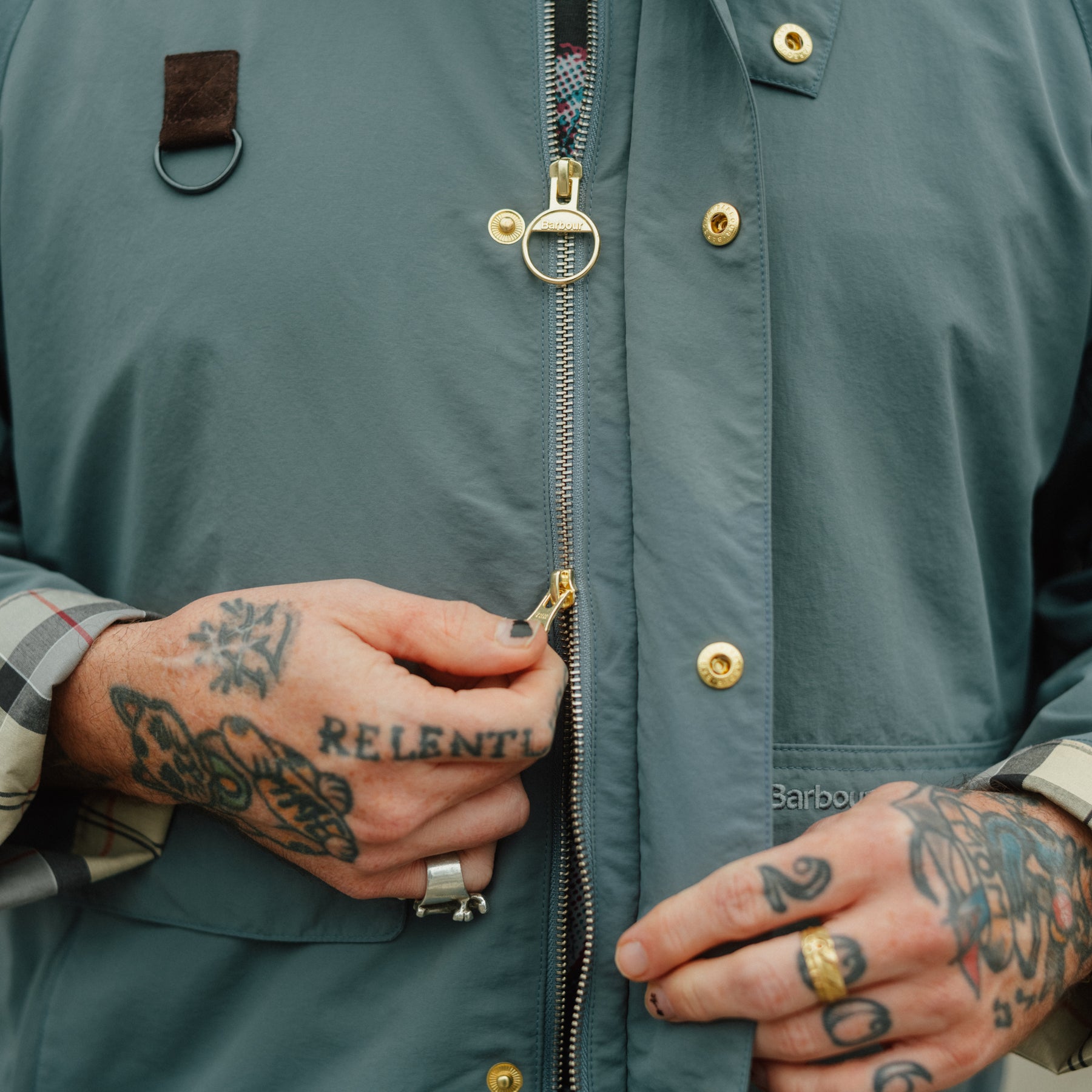 Barbour Icons Spey Jacket Blue Stone FINAL SALE