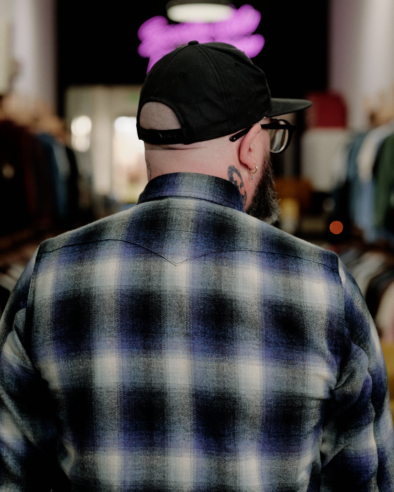 Rogue Territory Western Shirt Bluebell Brushed Plaid