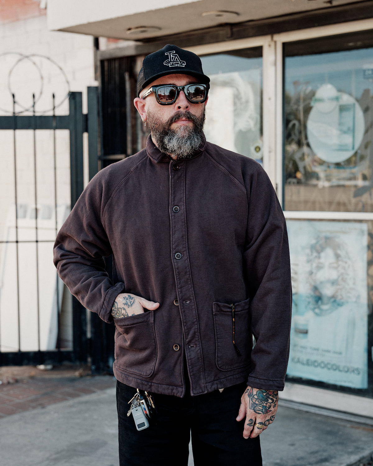 Imogene + Willie Fairview Knit Raglan Jacket Brown
