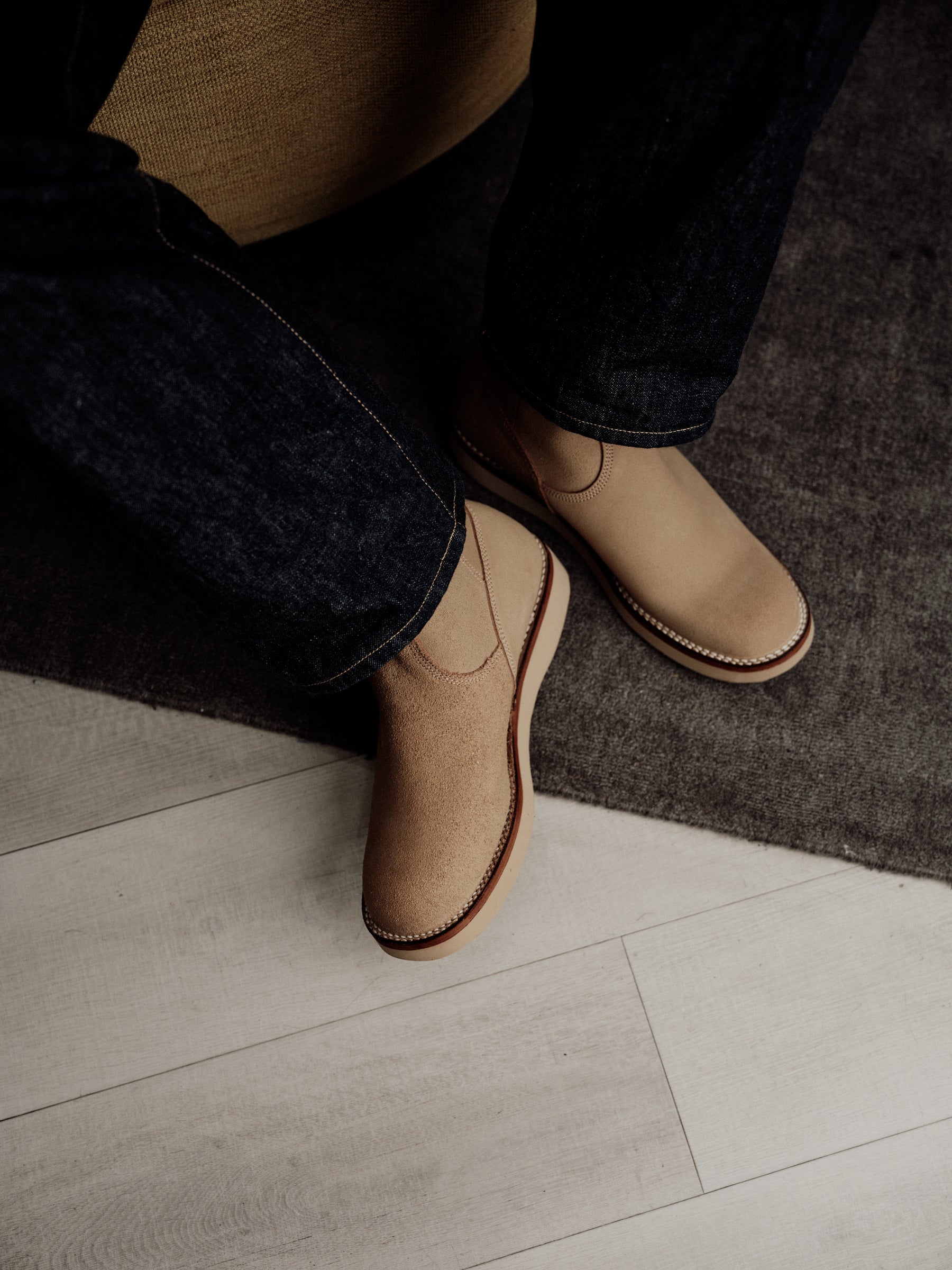 The Flat Head FN-FB-002 Suede Boots Beige
