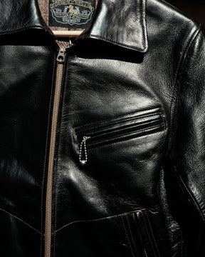 Double Helix Hugging The Curve Single Rider Jacket Black Teacore Horsehide