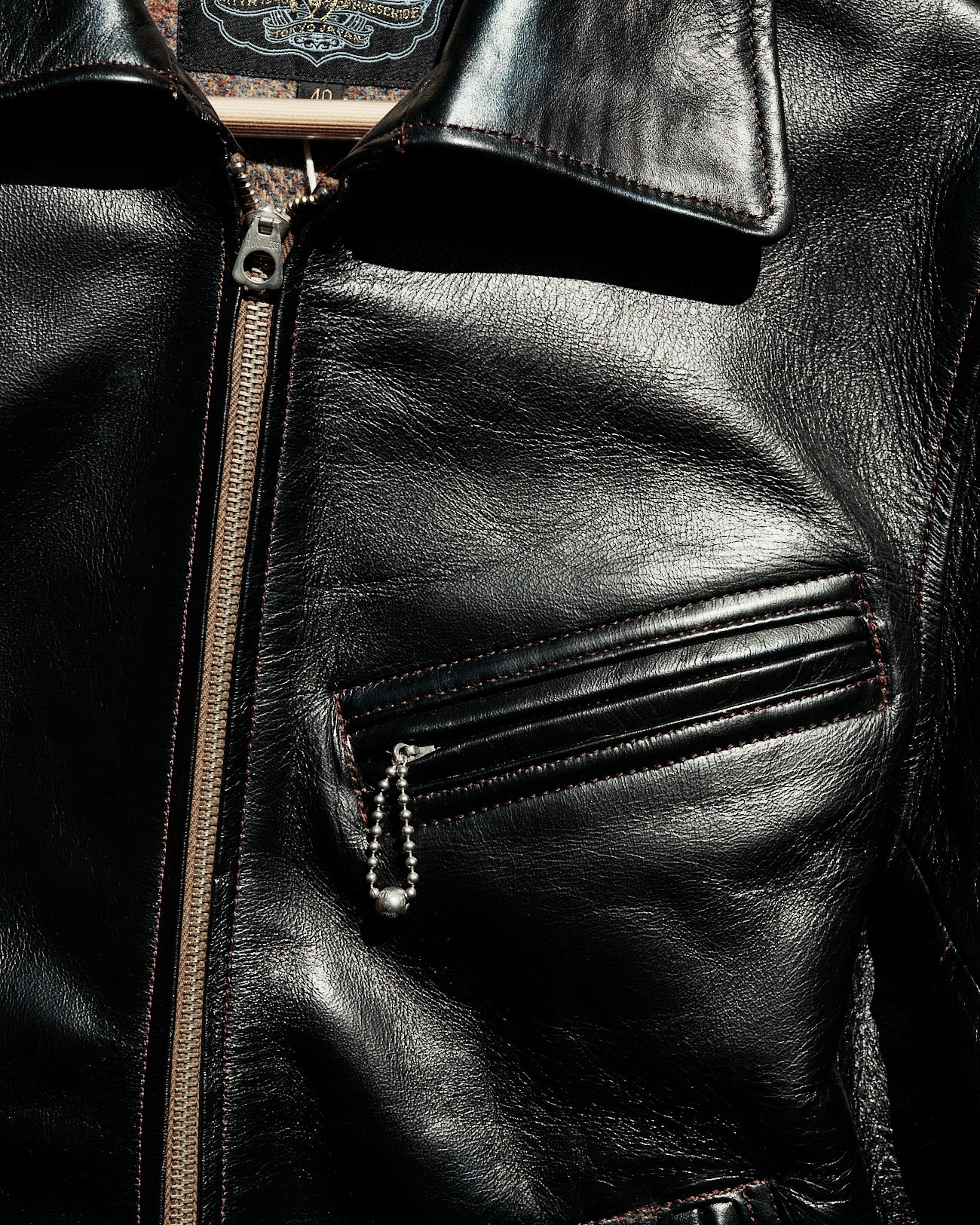 Double Helix Hugging The Curve Single Rider Jacket Black Teacore Horsehide