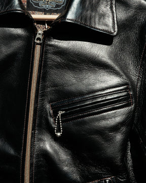 Double Helix Hugging The Curve Single Rider Jacket Black Teacore Horsehide