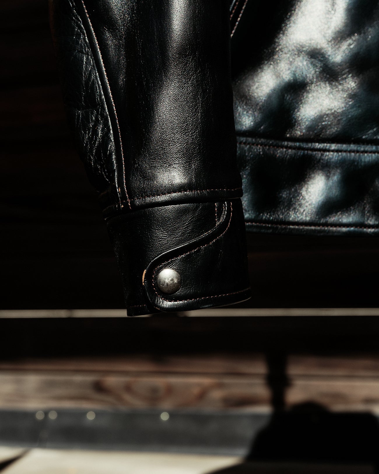 Double Helix Hugging The Curve Single Rider Jacket Black Teacore Horsehide