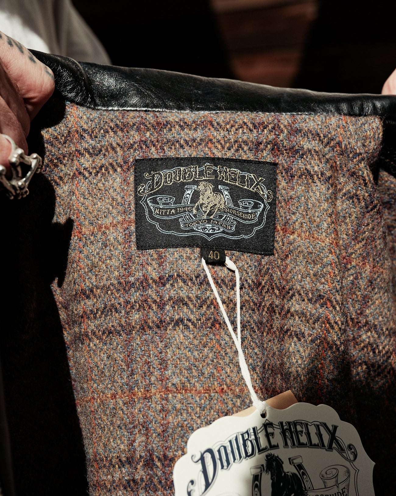 Double Helix Hugging The Curve Single Rider Jacket Black Teacore Horsehide
