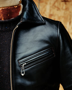 Double Helix Hugging The Curve Single Rider Jacket Black Teacore Horsehide