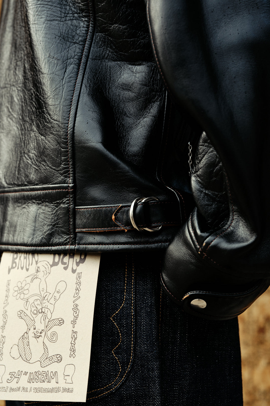 Double Helix Hugging The Curve Single Rider Jacket Black Teacore Horsehide