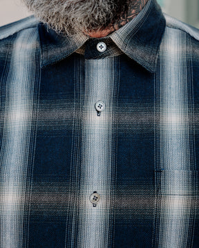 Aaron Levine New York Reversible Flannel Blue
