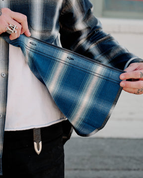 Aaron Levine New York Reversible Flannel Blue