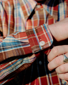 Stevenson Overall Co. Union-Spec Flannel Work Shirt Faded Red Mix