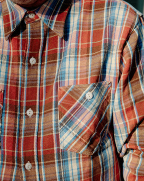 Stevenson Overall Co. Union-Spec Flannel Work Shirt Faded Red Mix