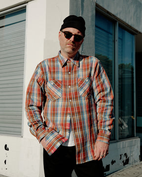 Stevenson Overall Co. Union-Spec Flannel Work Shirt Faded Red Mix