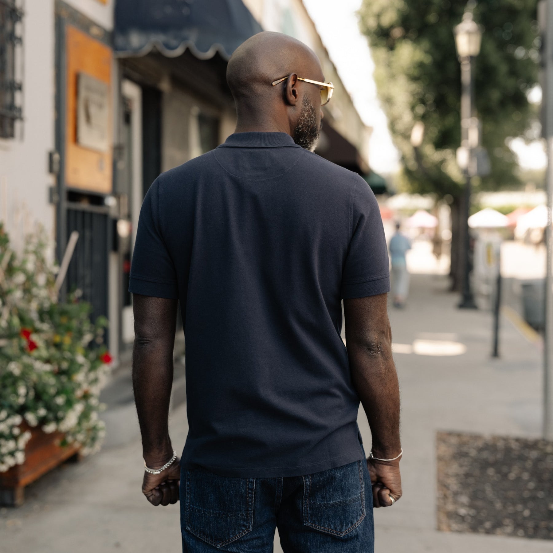 Drake's Dark Navy Piqué Cotton Polo Shirt