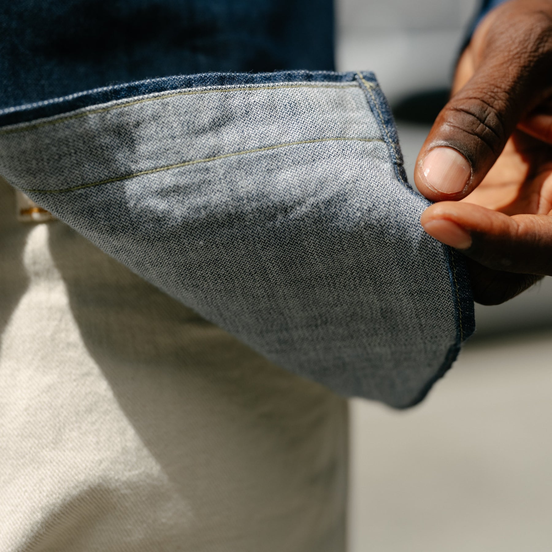 Drake's Mid-Blue Washed Denim Cotton Two-Pocket Work Shirt