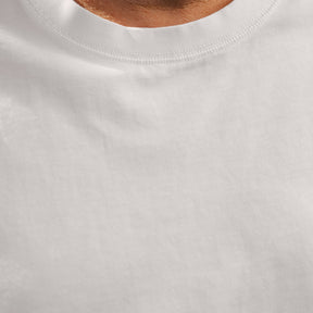 Drake's White Cotton Crew Neck Hiking T-Shirt