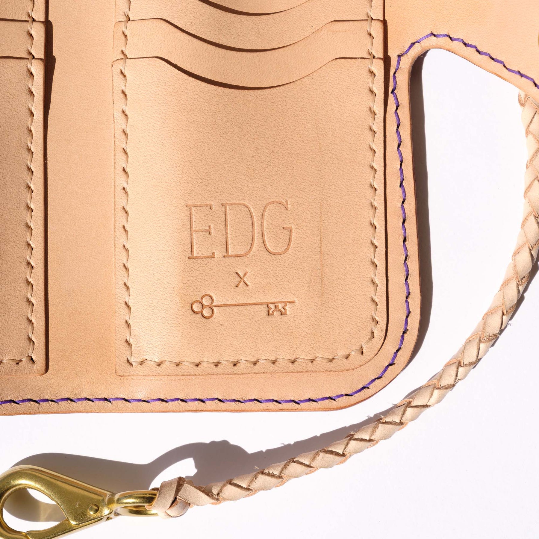 Ewing Dry Goods Gentleman's Billfold Maryam Ghost Purple Shell Cordovan