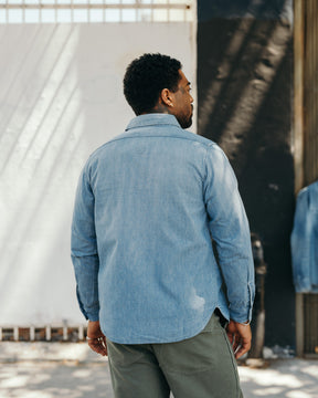 Full Count 4810HW-3 Chambray Shirt "Fade" Blue