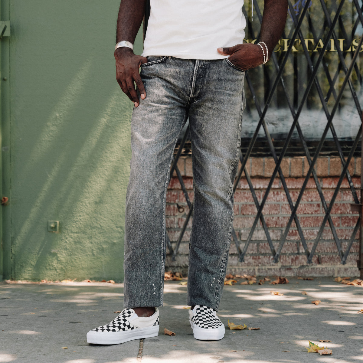 Full Count 1108 13.7oz Slim Straight Jean Black Dartford Splatter FINAL SALE