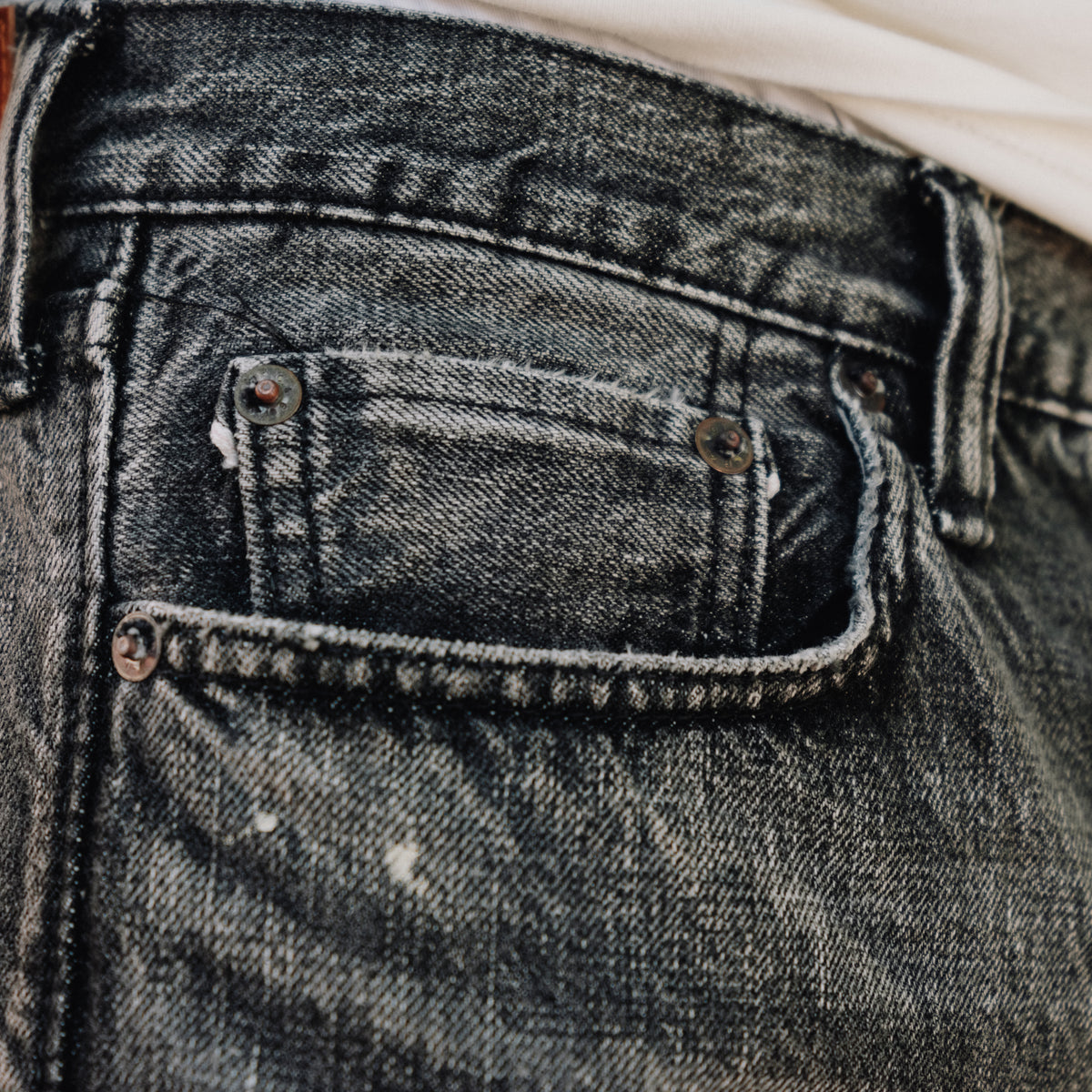 Full Count 1108 13.7oz Slim Straight Jean Black Dartford Splatter FINAL SALE