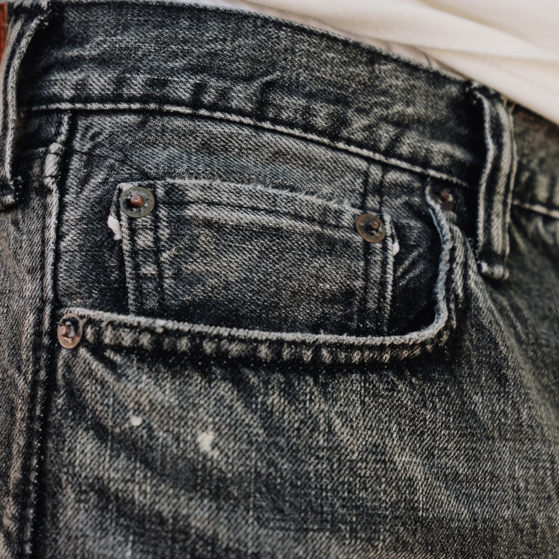 Full Count 1108 13.7oz Slim Straight Jean Black Dartford Splatter FINAL SALE