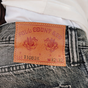 Full Count 1108 13.7oz Slim Straight Jean Black Dartford Splatter FINAL SALE