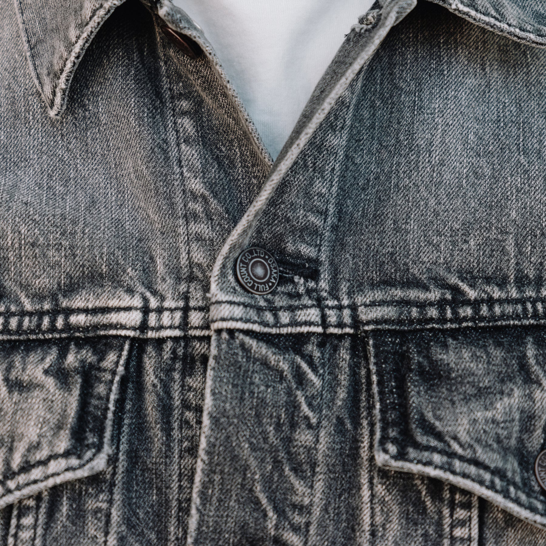 Full Count Type 3 Denim Jacket Black Dartford Splatter FINAL SALE
