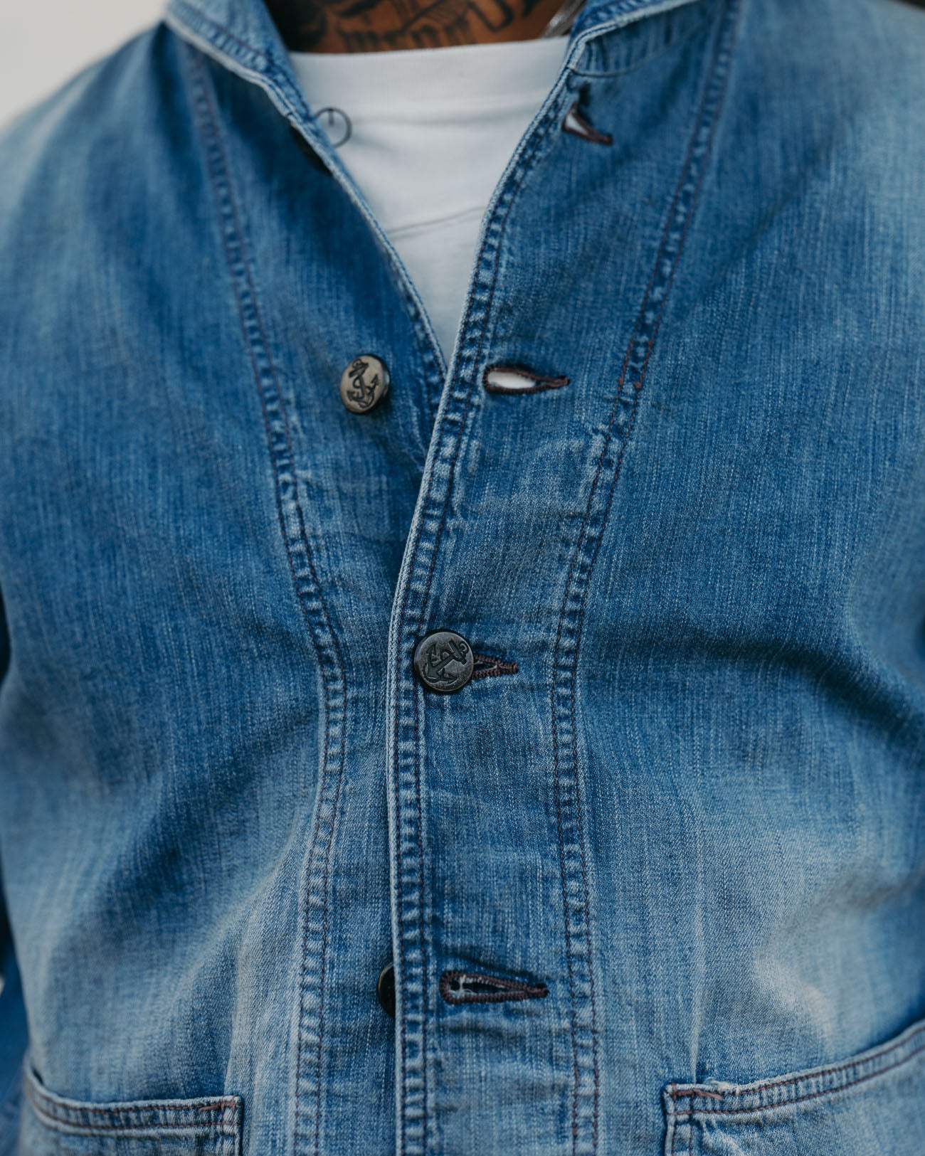 Full Count 2052HW-1 USN Shawl Collar Denim Coverall Hand Wash "Master of Reality"