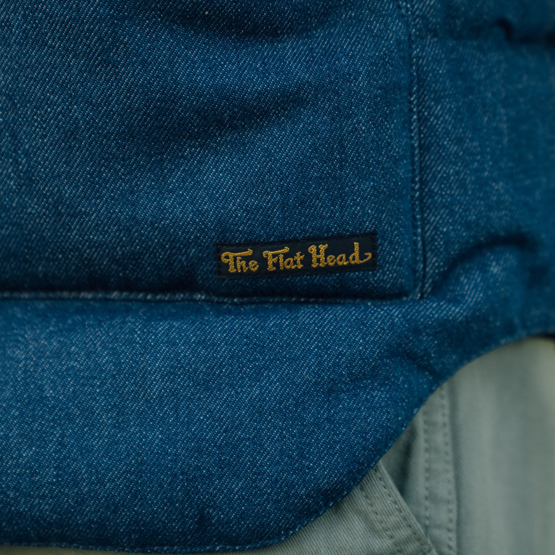 The Flat Head FN-OJ-DPV001 12.5oz Denim Puff Vest FINAL SALE