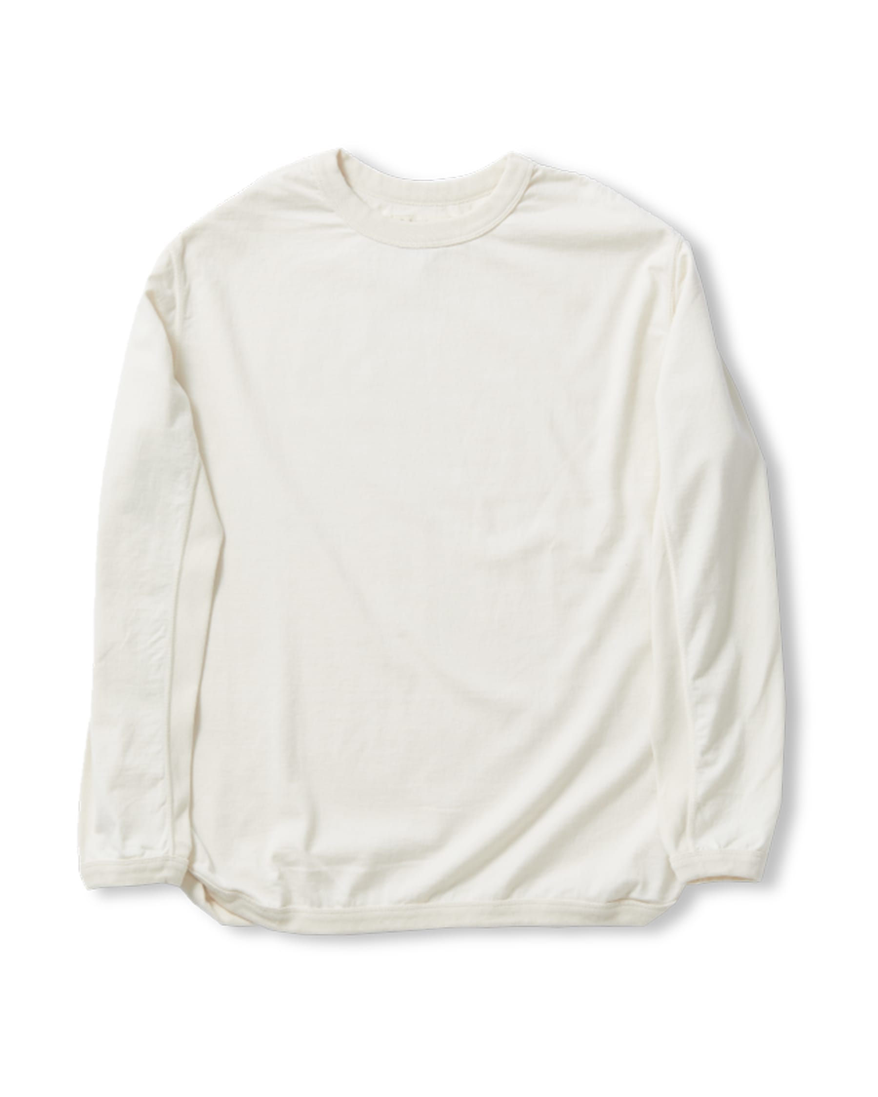Full Count Flat Seam Heavyweight Long Sleeve T-Shirt White