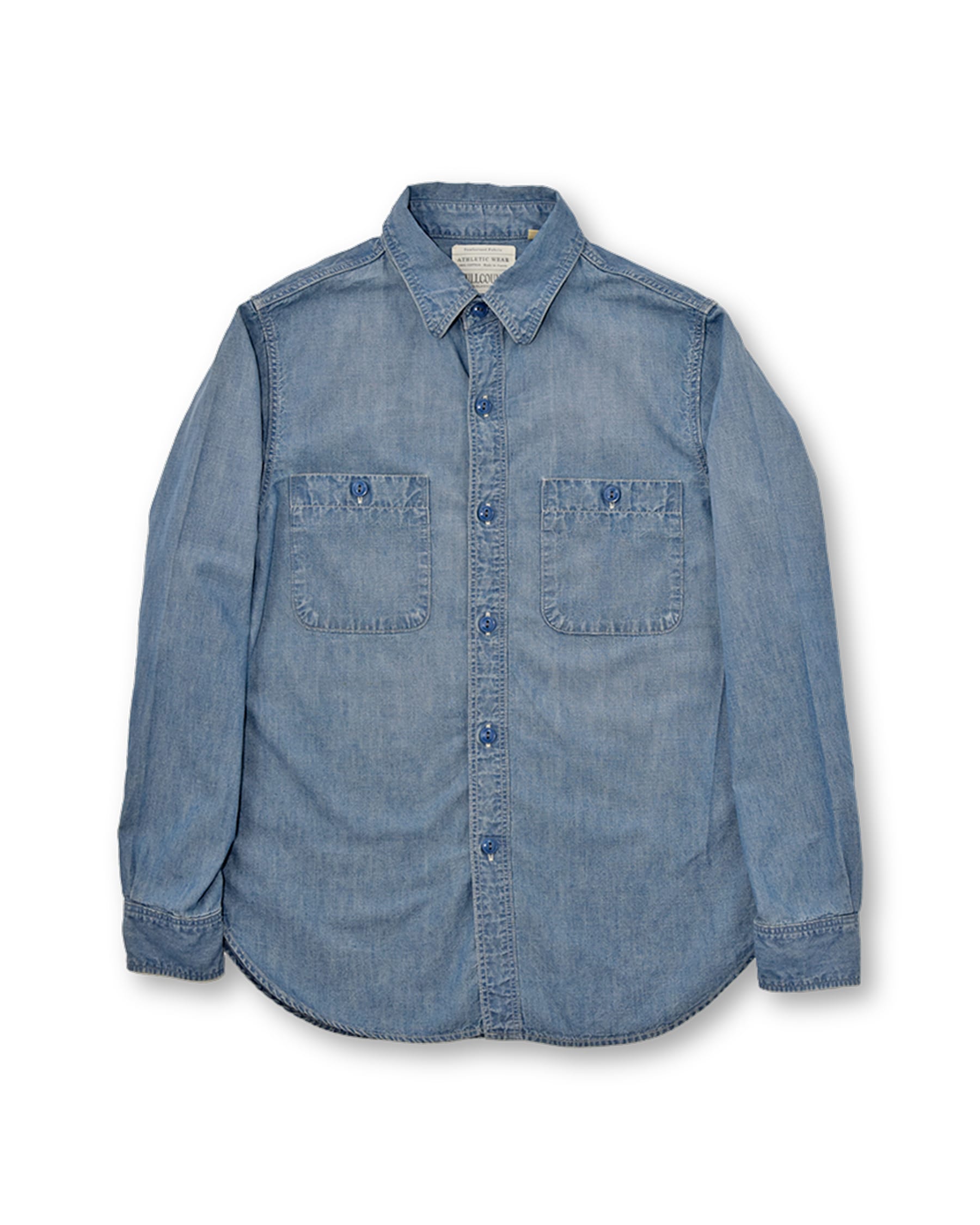 Full Count 4810HW-3 Chambray Shirt "Fade" Blue