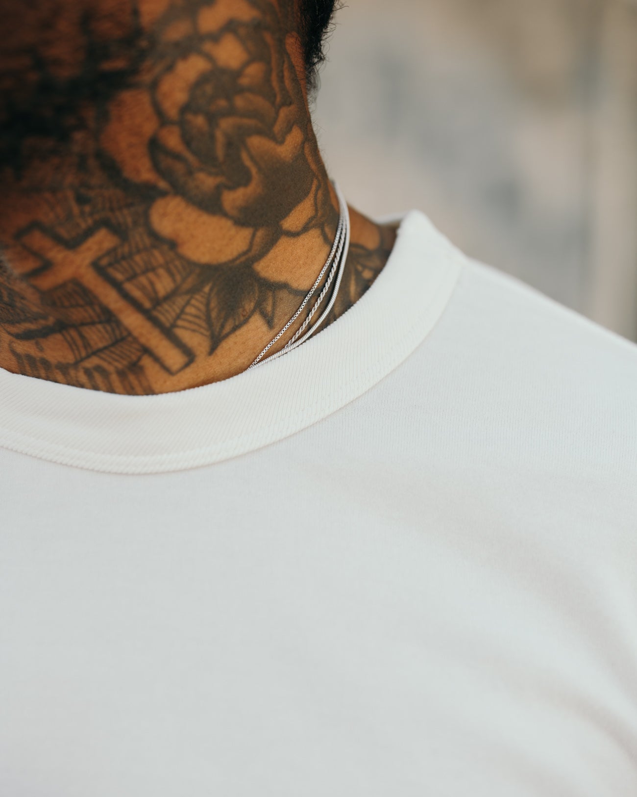 Full Count Flat Seam Heavyweight Long Sleeve T-Shirt White