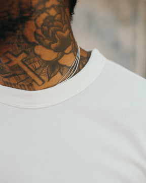 Full Count Flat Seam Heavyweight Long Sleeve T-Shirt White