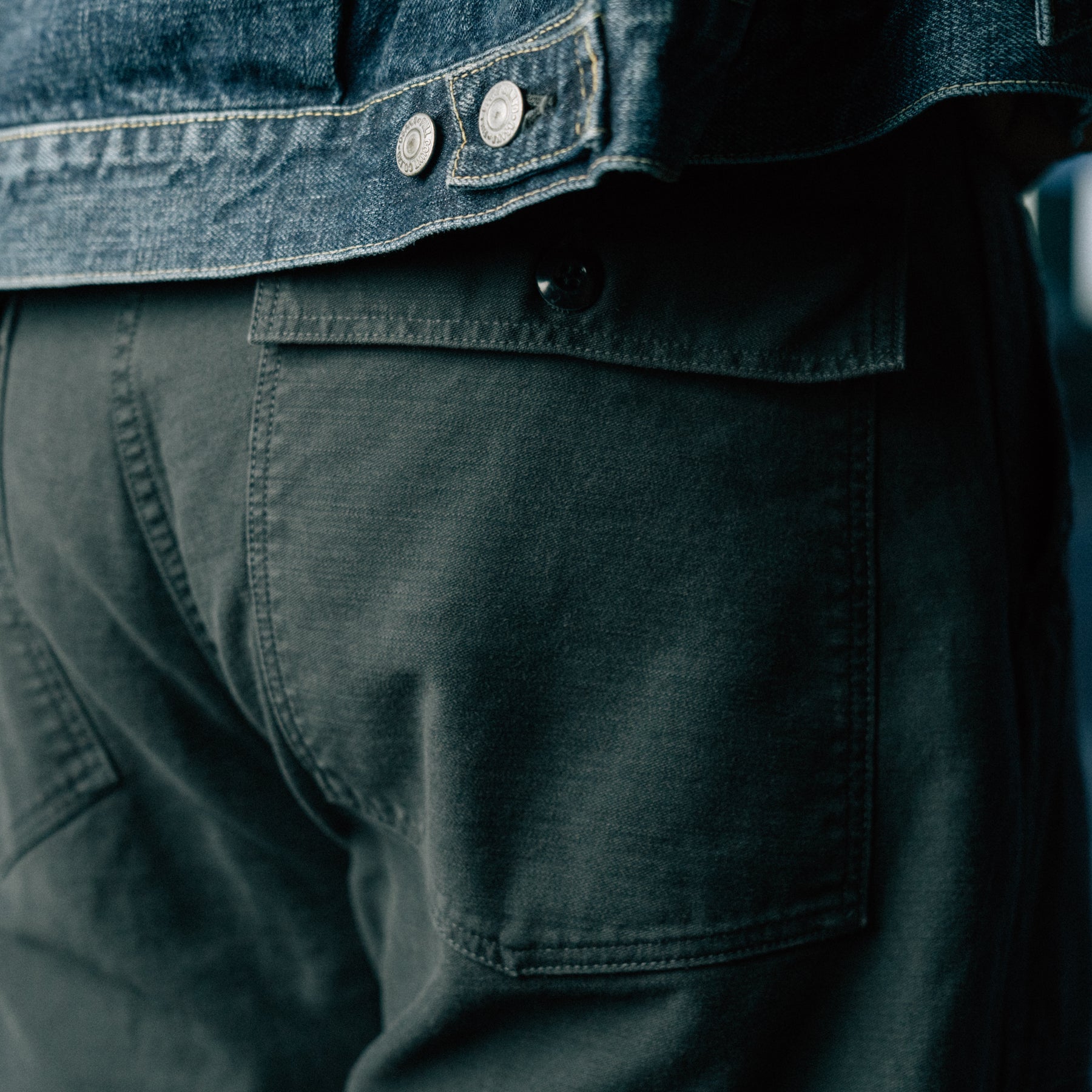 Full Count 1992-24A Utility Trousers Black