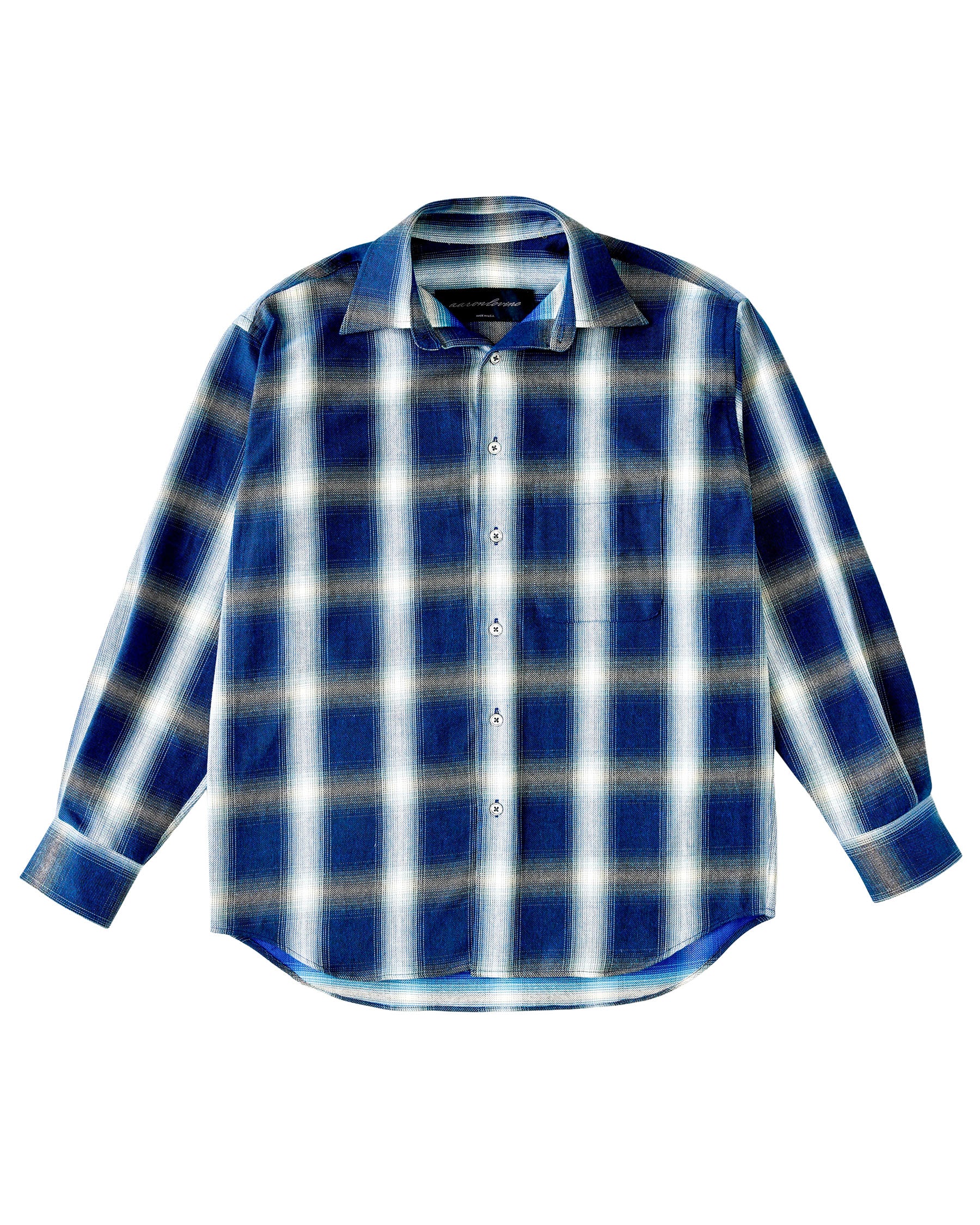 Aaron Levine New York Reversible Flannel Blue