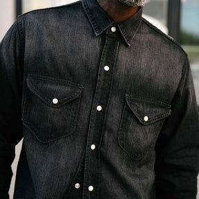 Imogene + Willie Hayes Washed Black Pearl Snap