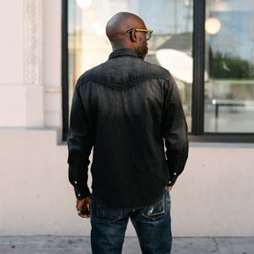 Imogene + Willie Hayes Washed Black Pearl Snap