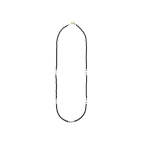 Kobashi Studio Japanese Beads Long Necklace Black | White | Dark Cherry