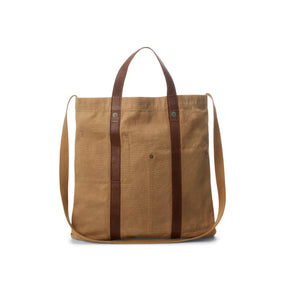 RRL Leather-Trim Canvas Tote Khaki/ Brown