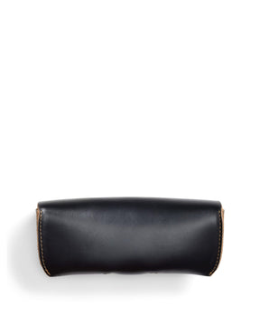 RRL Leather Eyeglass Case Black Over Brown