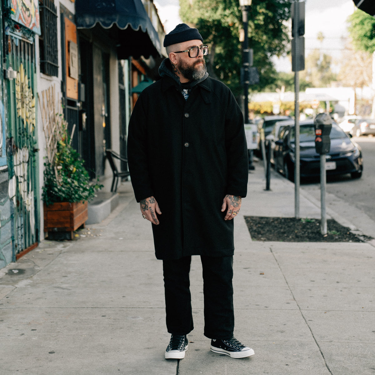 Momotaro MMOT6500 Melton Coat Black FINAL SALE