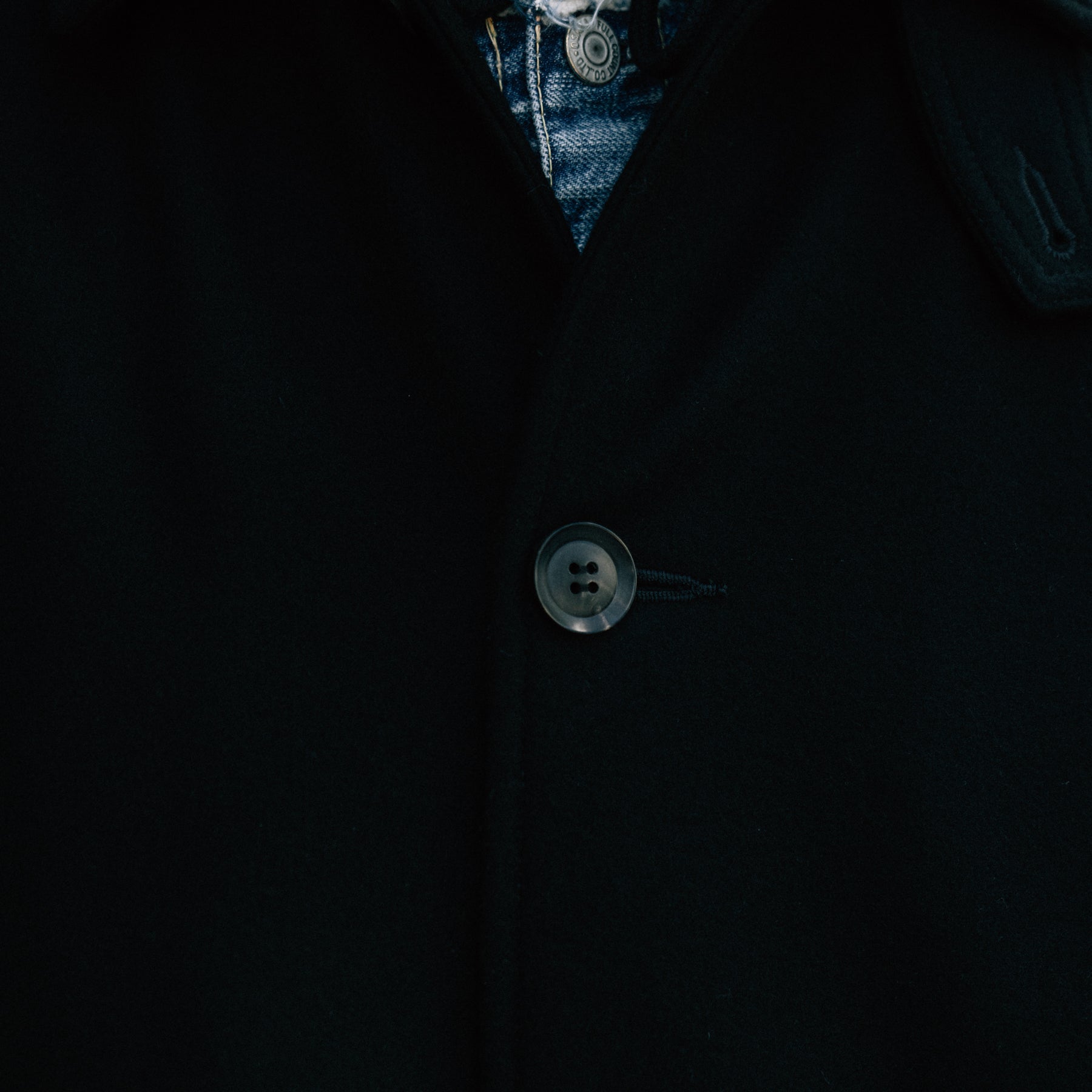 Momotaro MMOT6500 Melton Coat Black FINAL SALE