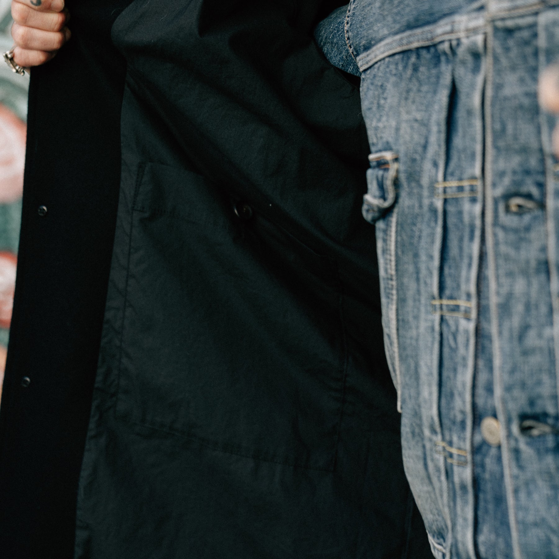 Momotaro MMOT6500 Melton Coat Black FINAL SALE