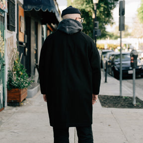Momotaro MMOT6500 Melton Coat Black FINAL SALE