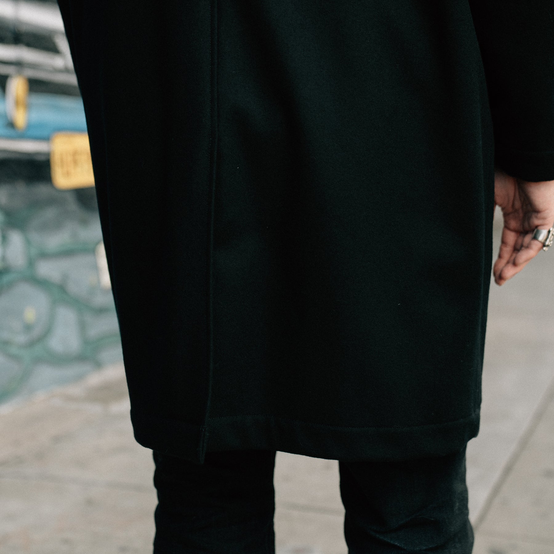 Momotaro MMOT6500 Melton Coat Black FINAL SALE