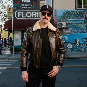 Double Helix x Snake Oil Provisions Virgil G-1 Flight Jacket Olive