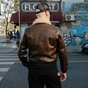 Double Helix x Snake Oil Provisions Virgil G-1 Flight Jacket Olive