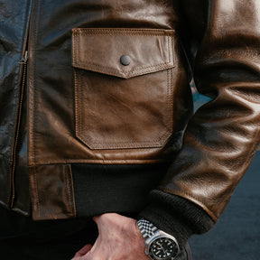 Double Helix x Snake Oil Provisions Virgil G-1 Flight Jacket Olive