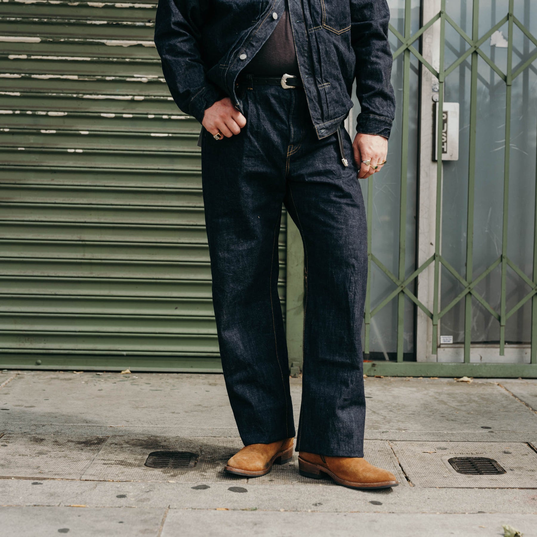 Omoto 0815 13.5oz Denim Loose Fit Button Fly Indigo