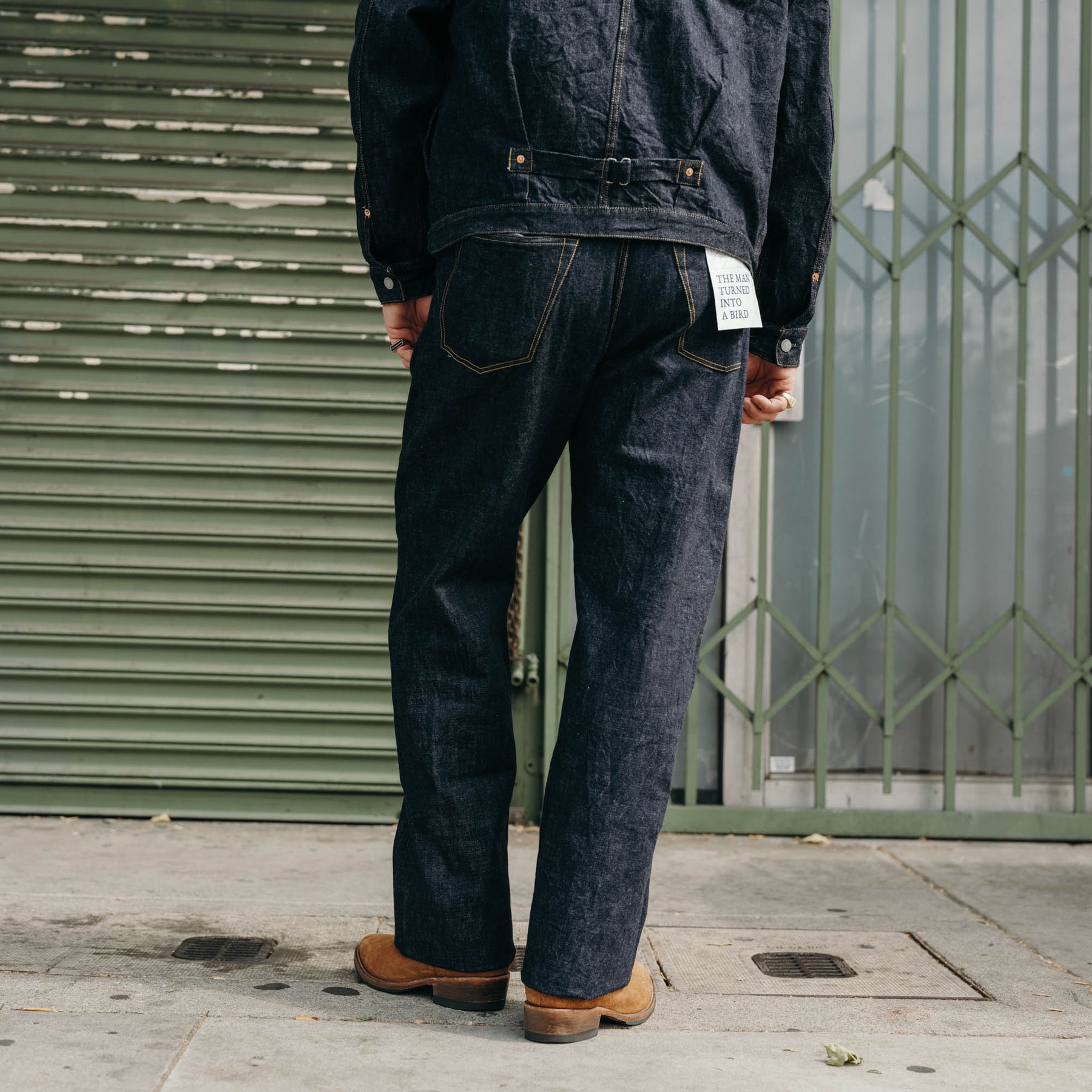Omoto 0815 13.5oz Denim Loose Fit Button Fly Indigo